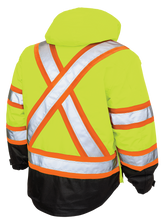 Load image into Gallery viewer, 5-in-1 Safety Jacket - Fluorescent Green