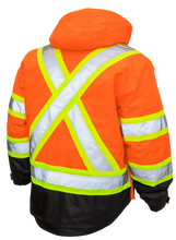 Load image into Gallery viewer, 5-in-1 Safety Jacket - Fluorescent Orange