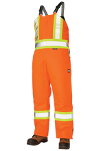 Load image into Gallery viewer, Poly Oxford Insulated Safety Bib Overall - Solid Orange