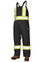 Load image into Gallery viewer, Poly Oxford Insulated Safety Bib Overall - Black
