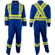 Load image into Gallery viewer, Atlas Guardian® FR/AR 4 Inch Stripe Coveralls - Royal Blue