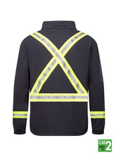 Load image into Gallery viewer, Navy Fleece Full Zip Jacket With Reflective Striping By IFR Workwear Style OSN324