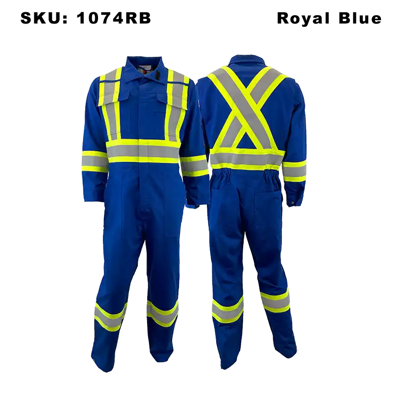 Atlas Guardian® FR/AR 4 Inch Stripe Coveralls Royal Blue Edmonton