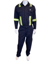 Load image into Gallery viewer, Alsco UltraSoft® FR/AR HiVis Work Shirt 7oz- Navy