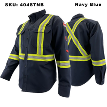 Load image into Gallery viewer, Atlas FR/AR Work Shirt - Navy Striped