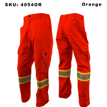 Load image into Gallery viewer, Atlas FR/AR Cargo Pants with 4” Striping - Orange