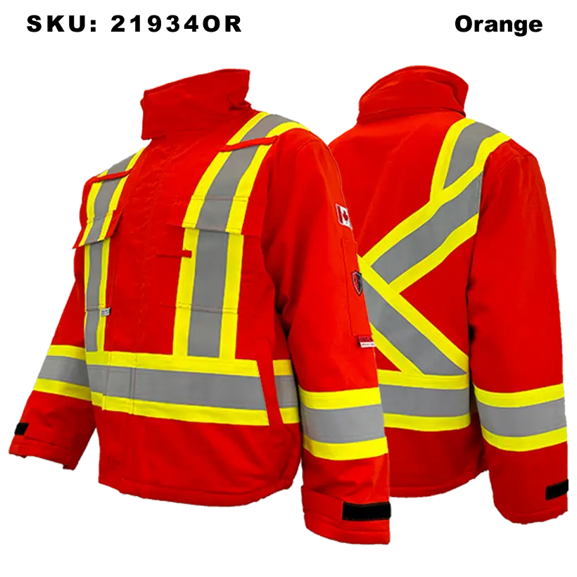 Atlas Guardian® FR/AR Bomber Jacket 4” Orange Edmonton Workwear