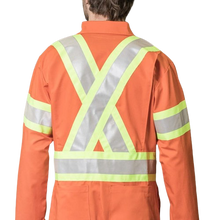 Load image into Gallery viewer, 100% Cotton Coveralls With 4″ Reflective Tape - Orange