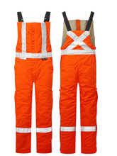 Load image into Gallery viewer, UltraSoft® 9 oz Insulated Bib Pants By IFR Workwear Style 525 - Orange
