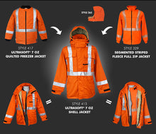 Load image into Gallery viewer, UltraSoft® 3 In 1 Parka By IFR Workwear Style 513 - Orange
