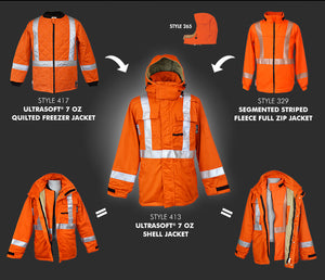 UltraSoft® 3 In 1 Parka By IFR Workwear Style 513 - Orange