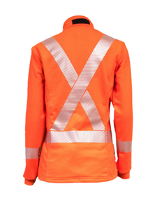 Women's FR Striped Fleece Jacket IFR 474 - Orange