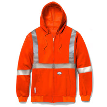 Load image into Gallery viewer, Rasco FR Hi Vis Orange Zip Hoodie w/ Detachable Hood &amp; 2&quot; CSA Trim
