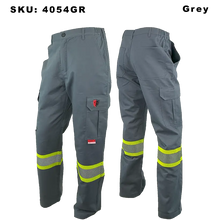 Load image into Gallery viewer, Atlas FR/AR Cargo Pants with 4” Striping - Grey
