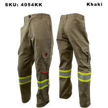 Load image into Gallery viewer, Atlas FR/AR Cargo Pants with 4” Striping - Khaki
