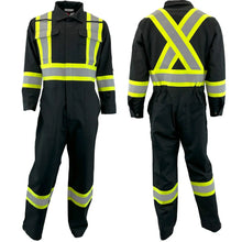 Load image into Gallery viewer, Atlas Guardian® FR/AR 4 Inch Stripe Coveralls - Black
