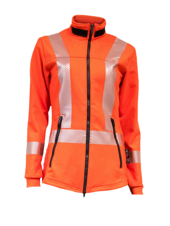 Women's FR Striped Fleece Jacket IFR 474 - Orange