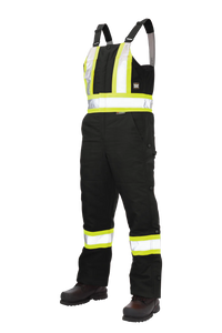 Duck Insulated Safety Bib Overall - Black