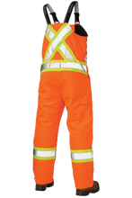 Load image into Gallery viewer, Poly Oxford Insulated Safety Bib Overall - Solid Orange
