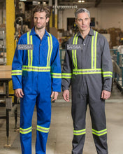Load image into Gallery viewer, Poly/Cotton 2” Reflective Tape Coveralls - Royal Blue
