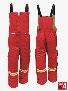UltraSoft® 9 oz Insulated Bib Pants By IFR Workwear Style 225 - Red