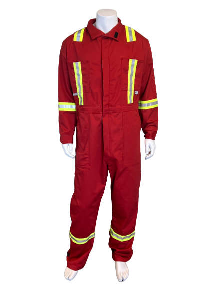 『 TEN NYLON COVERALL RED M 』 Alsco UltraSoft® FR/AR Coverall 9oz - Red – Edmonton Workwear