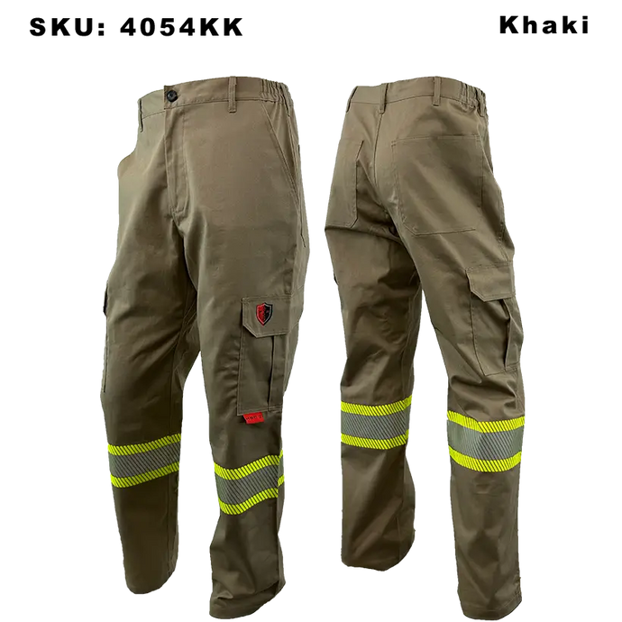 Atlas FR/AR Cargo Pants with 4” Striping - Khaki