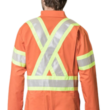 Load image into Gallery viewer, Poly/Cotton Coveralls With 4″ Reflective Tape - Orange
