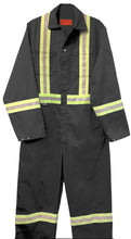 Load image into Gallery viewer, Poly/Cotton 2” Reflective Tape Coveralls - Charcoal
