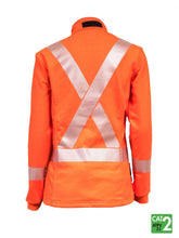 Load image into Gallery viewer, Women&#39;s FR Striped Fleece Jacket IFR 474 - Orange
