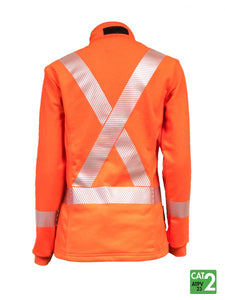 Women's FR Striped Fleece Jacket IFR 474 - Orange