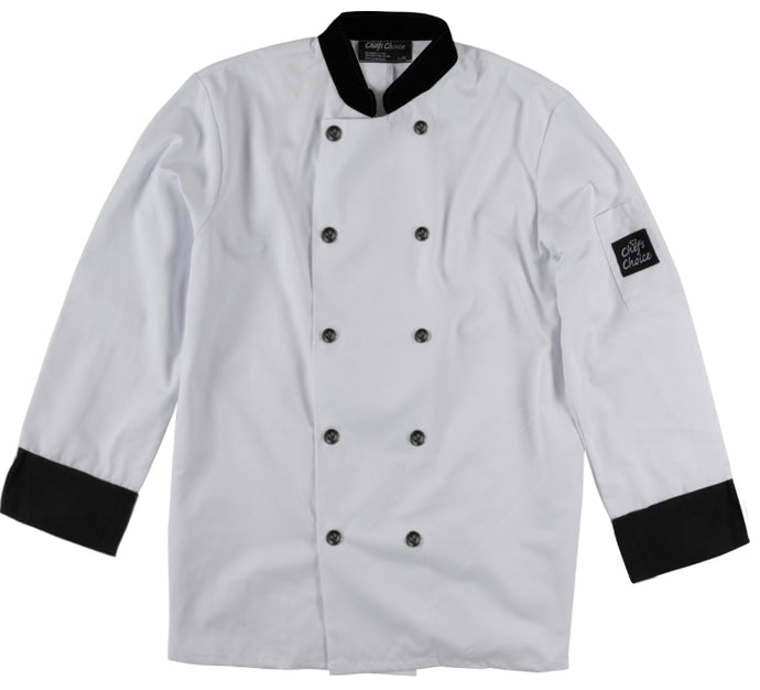 Contrast Trim Chef Coat
