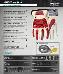 9547TPR Van Goat Lined Watson Gloves
