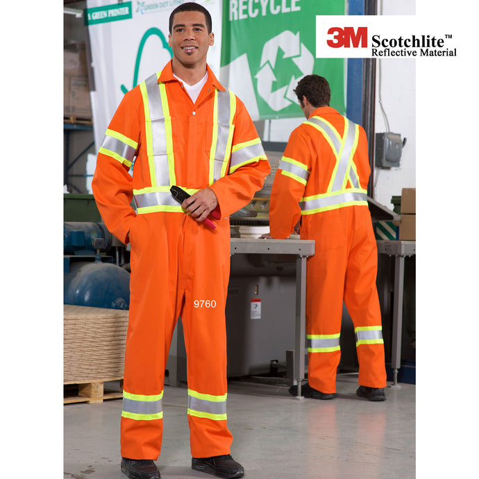 Poly/Cotton 4” Reflective Tape Coveralls